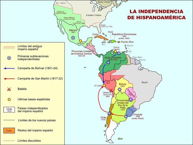 CAUSAS INDEPENDENCIA DE LAS COLONIAS