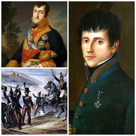 Comienza la invasión de los Cien Mil Hijos de San Luis. Fernando VII restablece su poder absoluto. Ejecución de Riego en Madrid.