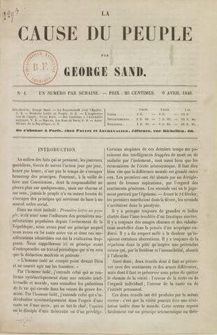 Création du journal 'La cause du peuple'