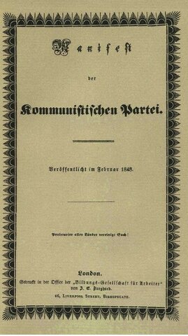 Manifiesto Comunista. Engels-Marx. 1848