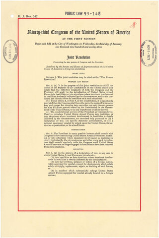 War Powers Act