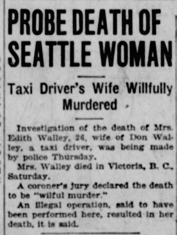 Edith Walley Dies (Don Walley's first wife)