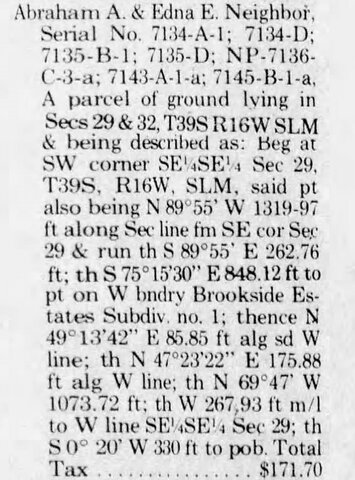 Delinquent taxes on Aframe