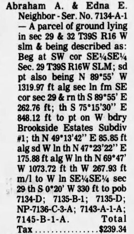 Delinquent taxes on Aframe