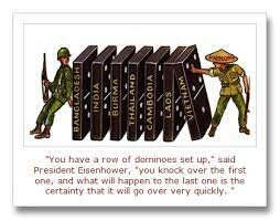 Domino Theory coined- Eisenhower - inlight of Vietnam