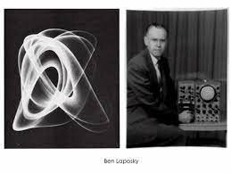 1950: Ben Laposky crea las primeras imágenes gráficas en un Osciloscopio.