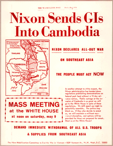 Nixon Sends Troops into Cambodia