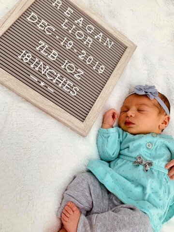Had my second baby girl, Reagan