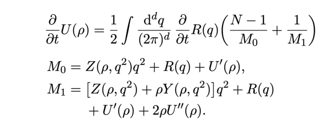 (Wetterich, 1992) exact evolution equation