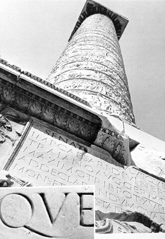 Inscripcions tallades a la part inferior de la Columna Trajana (ca. 114 dC)