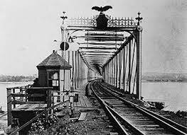 The first railroad bridge