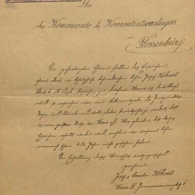 Timeline: Letter to Commandant of Flossenbürg Camp