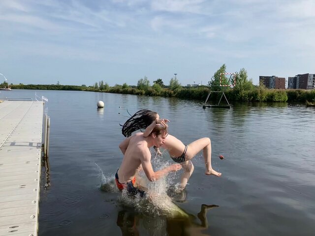 Zwemmen bij de Kanoclub