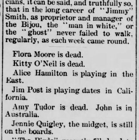 Alice travels back east to act in vaudeville