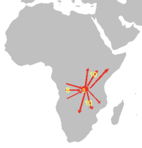 Bantu-Speaking Tribes move into Mozambique region
