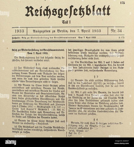 Law for the Restoration of the Professional Civil Service