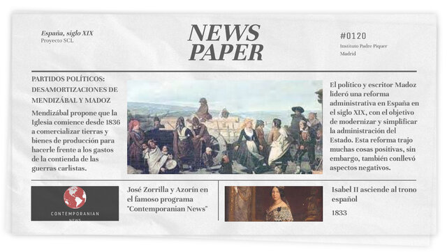 1833-1868 Isabel II -Partidos políticos: Desamortizaciones de Mendizabal y Madoz