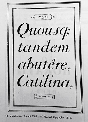Pàgina del "Manuale tipografico" De Giambattista Bodoni