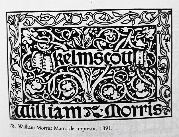 Marca d'impressió de Kelmscott Press, dissenyat per William Morris