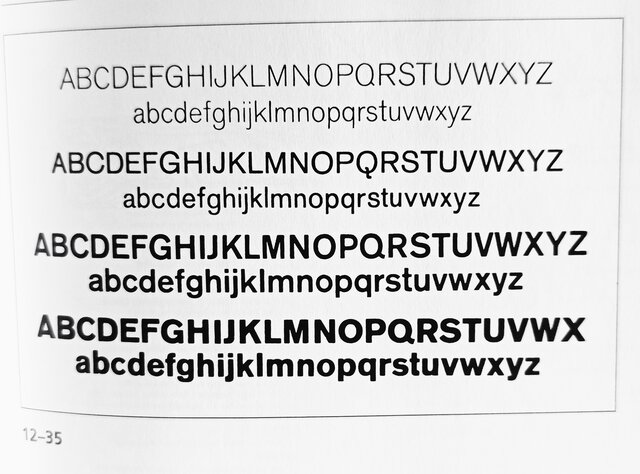 Tipografia Akzidenz Grotesk de la fundició Berthold