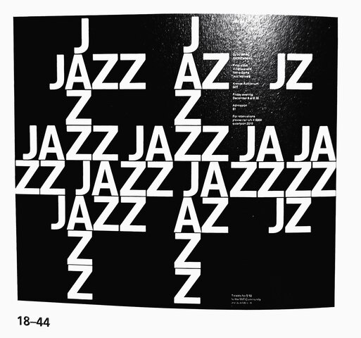 Cartell per a la Banda de jazz del MIT, dissenyat per Ralph Coburn