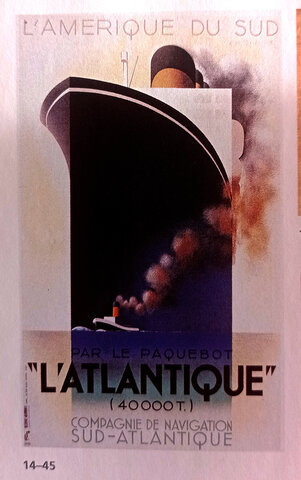 Cartell per al transanlantic "L'Atlantique" de Cassandre
