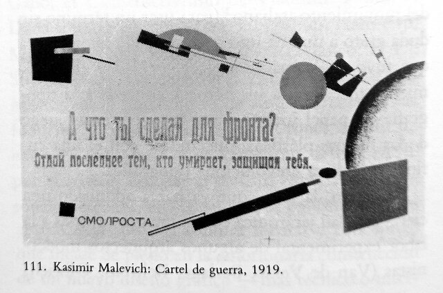 Cartell de guerra de l'autor constructivista Malevich