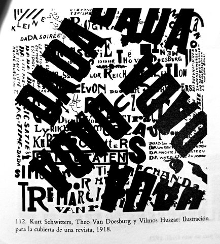 Coberta d'una revista dadaista, autors: Vilmos Huszar, Theo Van Doesburg i Kurt Schwitters