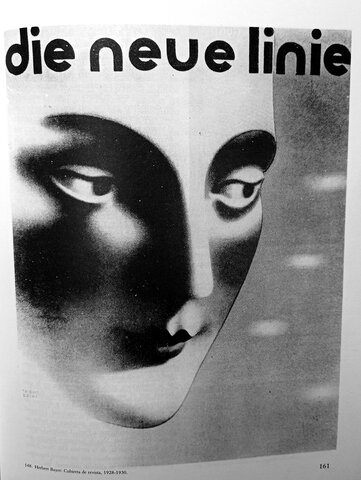Portada de la revista Die neue linie, dissenyada per Herbert Bayer