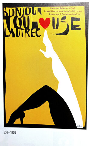 Cartell commemoratiu del centenari de Henri Toulouse-Lautrec, dissenyat per Max Kisman