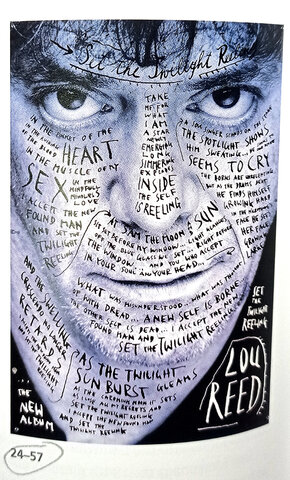 Cartell publicitari del cantant Lou Reed, dissenyat per Stefan Sagmeister