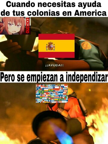 La independencia de las colonias americanas.