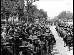 The first American troops land in France.