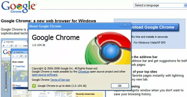 Creación de Google Chrome.