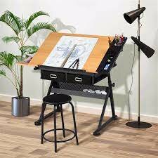 Given his first drafting table and studio