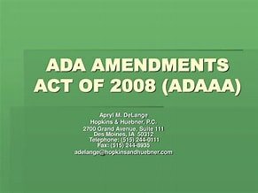 ADA Amendments Act of 2008