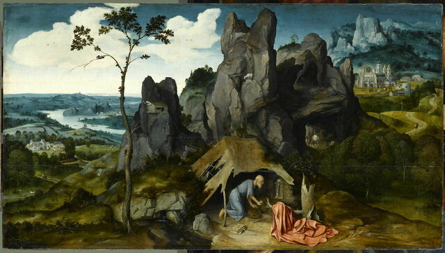 Joachim Patinir, Saint Jérôme en pénitence, dans le désert