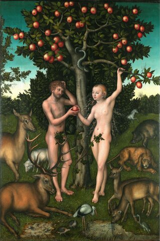 oeuvre Adam et Eve de Lucas Cranach