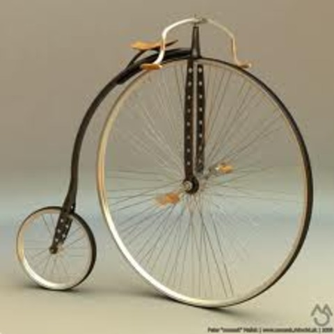 The high wheel bike was  invented
