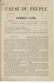 Création du journal de «&nbsp;La Cause Du Peuple&nbsp;» par George Sand