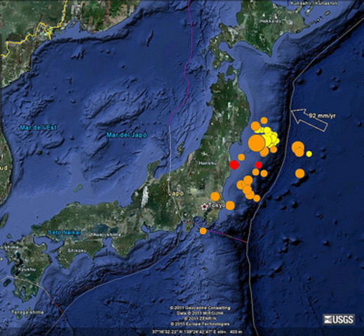 9.0 terremoto tiembla Japón