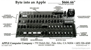 Primera computadora de la marca apple