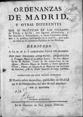 Ordenanzas de Madrid (Derecho Español)