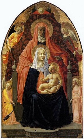 Madonna con Sant'Anna,  Masolino & Masaccio, Firenze