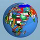 World map flag