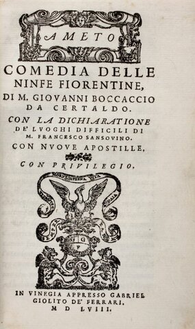 Scrive Commedia delle ninfe fiorentine.