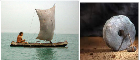 La invenvió de la roda i de la vela- 3500 aC