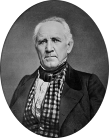 Sam Houston elected first President of the Republic of Texas