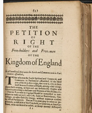 La Petición de Derecho.