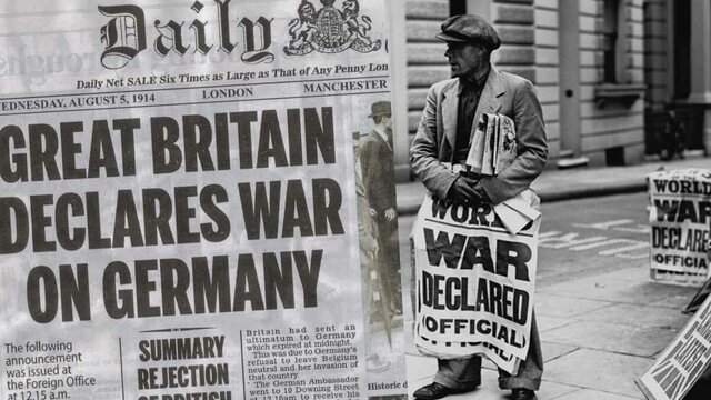 Great Britain declares war on Germany